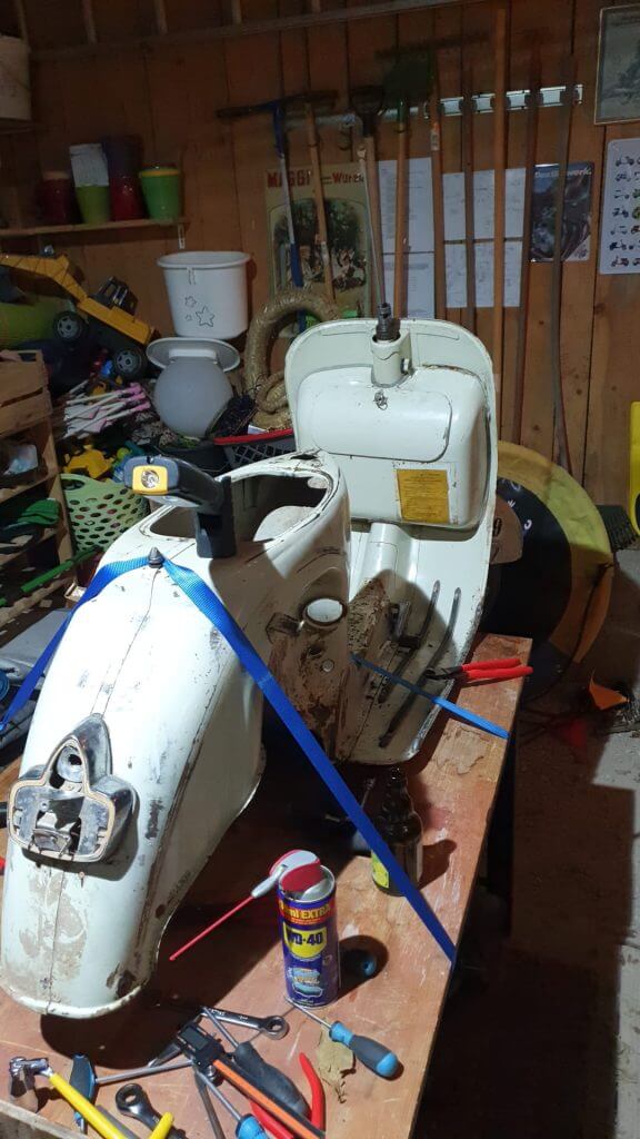 Licht am Heck der Vespa