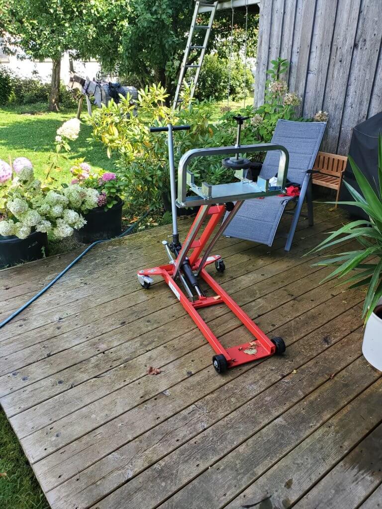Vespa Hebebühne Largeframe und Smallframe
