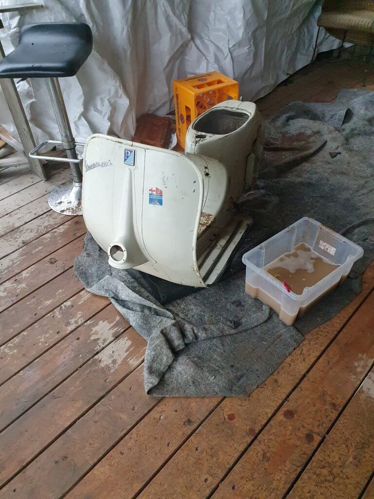 Motovespa wird gewaschen