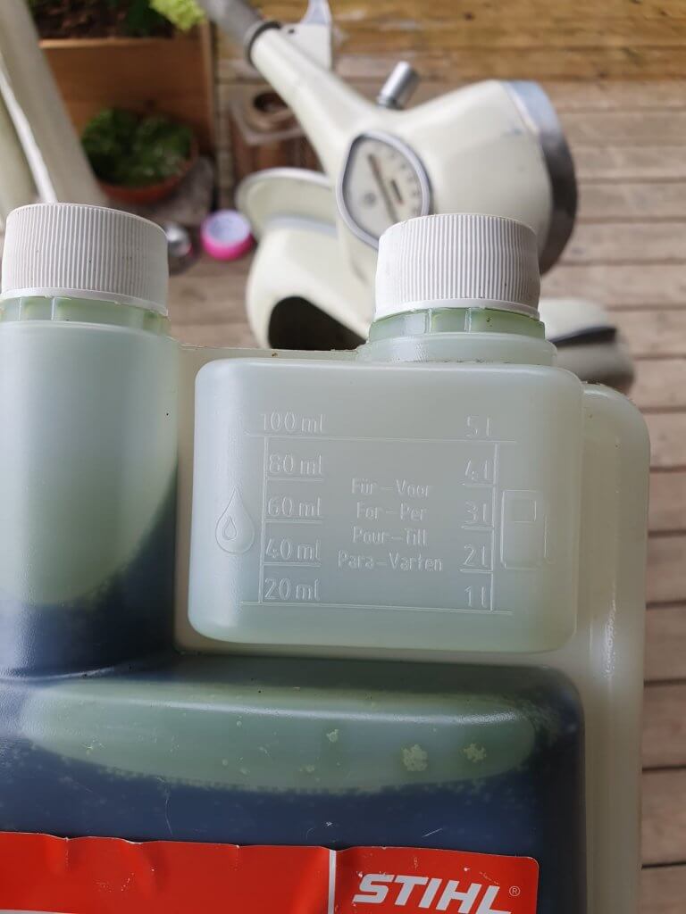 Dosierung Gemisch bei Vespa 2 Takt